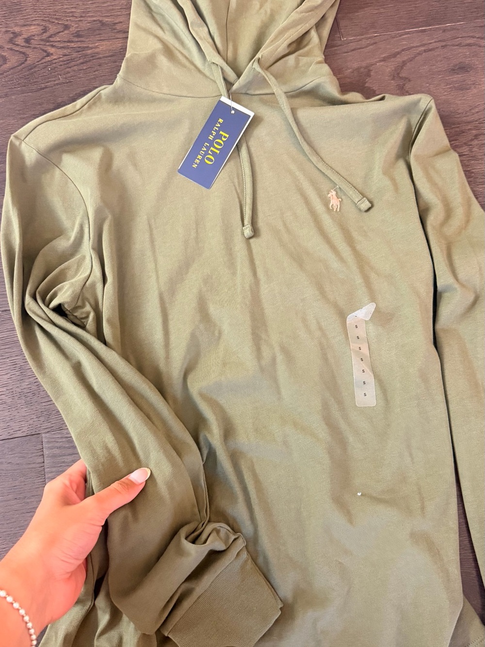 Never worn Polo by Ralph Lauren Olive Green Hoodie with Embroidered Pony